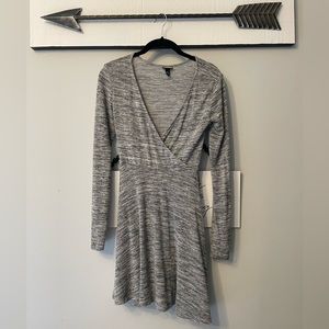 Gray Skater Sweater Dress